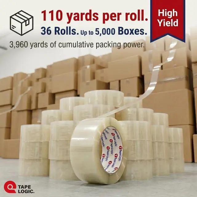 Alt view image 6 of 7 - Packing Tape (36-Rolls), 2" x 110 yd - Heavy Duty Packaging Tape Refill for Shipping, Moving, Order Fulfillment, Acrylic 2.6 Mil