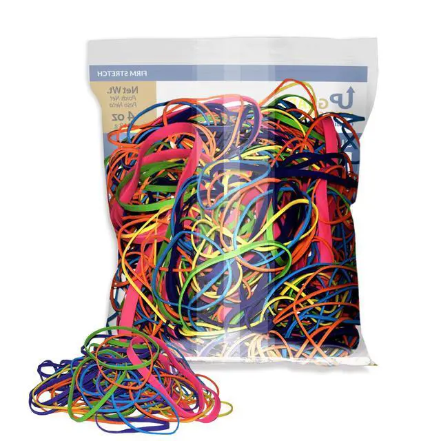 Alt view image 5 of 7 - Upgrade Rubber Bands, Assorted Sizes & Bright Colors, Non-Latex, 40-Bag Case Pack, USA