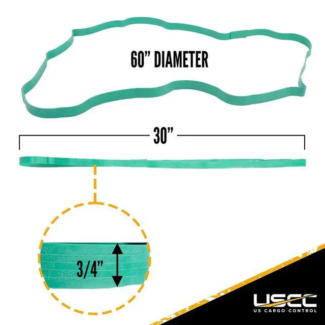 Alt view image 2 of 7 - Large Rubber Moving Bands 30 Inch (240-Pack), 30 Inch Unstretched - 60 Inch Fully Stretched, Green Extra Strength Large Moving Rubber Bands for Furniture, Mover Blankets, & Pallets