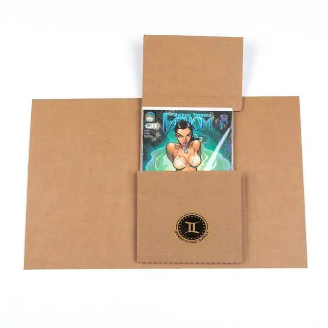 Main image of Brown Comic Book Mailers | 10.75x7.5x1 Inch - Pack of 135 | Easy Fold, Stay Flat, Crush Proof, Rigid Mailers