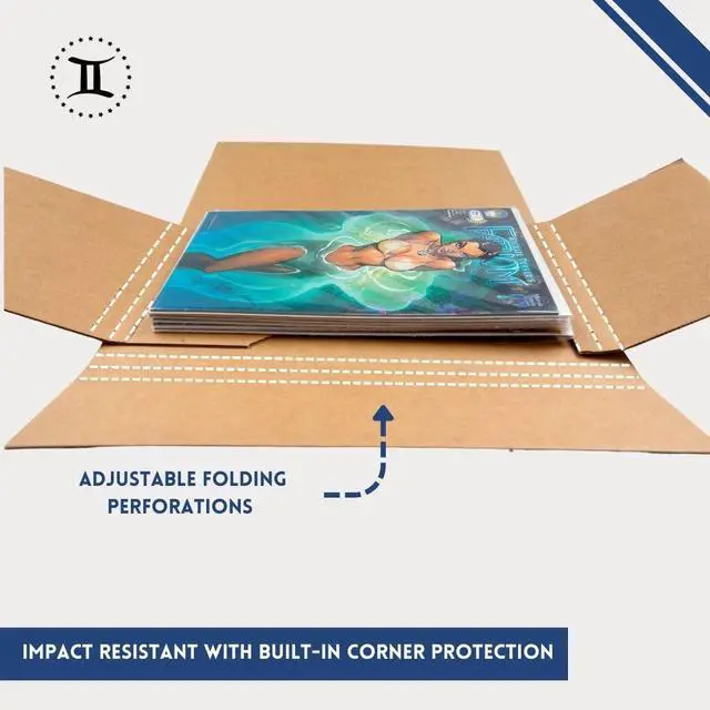 Alt view image 5 of 7 - Brown Comic Book Mailers | 10.75x7.5x1 Inch - Pack of 135 | Easy Fold, Stay Flat, Crush Proof, Rigid Mailers