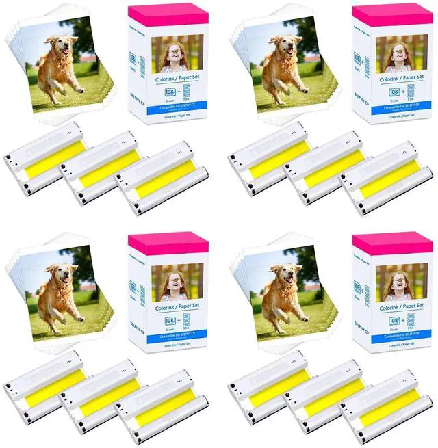 Main image of Compatible for Canon Selphy CP1500 CP1300 Ink and Paper 4x6 KP-108in Compatible with CP910 CP780 CP1200 CP1000 CP810 CP760 CP720 Printer, 12 Ink cartridges + 432 Sheets Photo Paper Bulk Pack