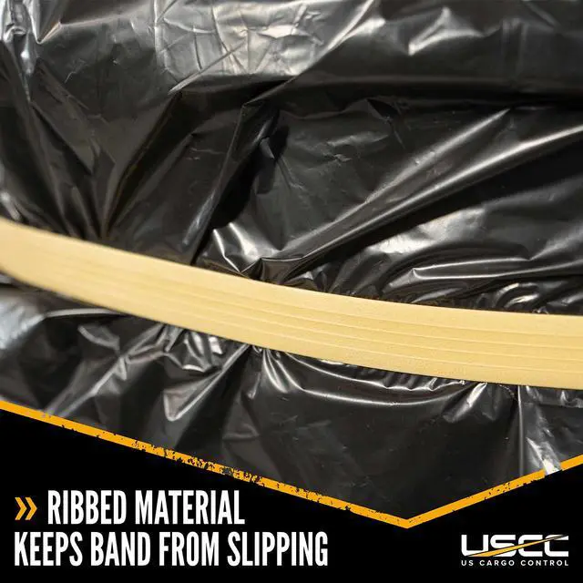 Alt view image 7 of 7 - Large Rubber Moving Bands 25 Inch (240-Pack), 25 Inch Unstretched - 50 Inch Fully Stretched, Yellow Extra Strength Large Moving Rubber Bands for Furniture, Mover Blankets, & Pallets