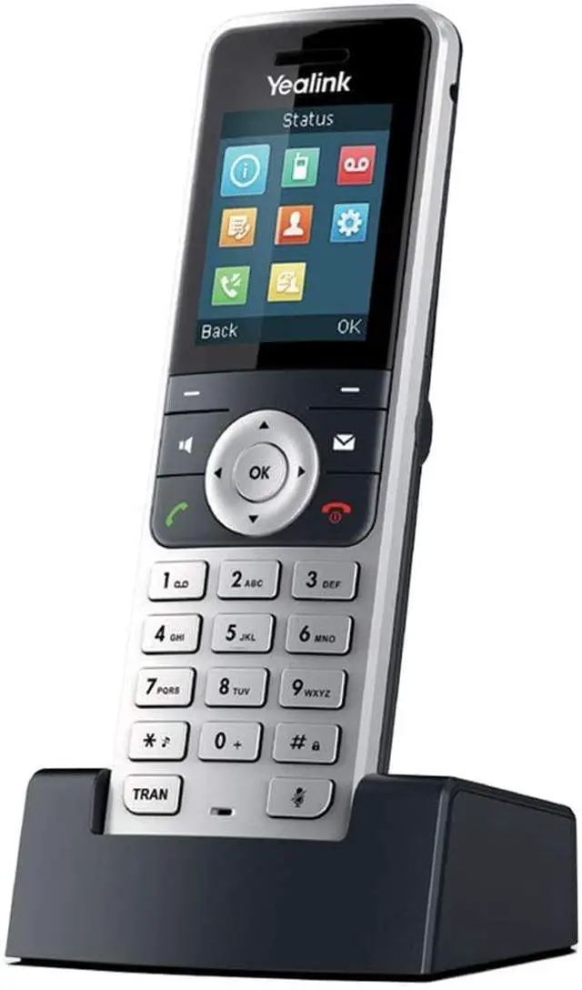 Alt view image 2 of 4 - W53P DECT Cordless IP Phone and BaseStation. 1.8-Inch Color LCD. 10/100 Ethernet, 802.3af PoE, Power Adapter Included
