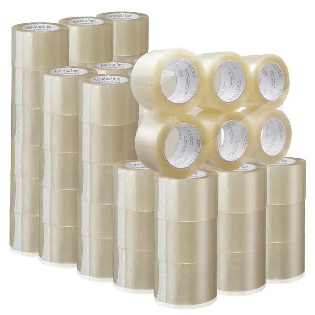 Alt view image 2 of 7 - 72 Rolls Extra-Wide Shipping & Packing Tape (3" x 110 yard/330' Each) - Moving & Adhesive Carton Sealing - 2.0mil Clear