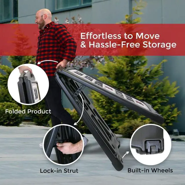 Alt view image 3 of 7 - 24"x36" Changeable Message Sign Board Sidewalk Sign, Standard Portable BigBoss & Letter Kit for Outdoor, Business, Large Black Standing Frame with Wheels, USA-Made
