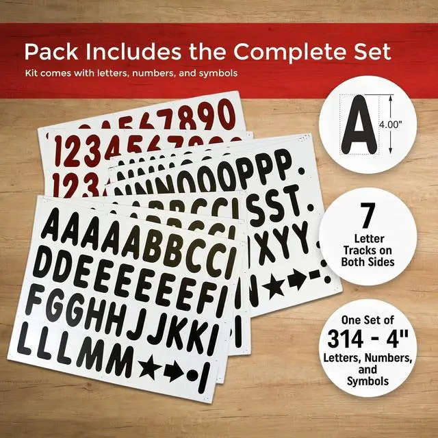 Alt view image 4 of 7 - 24"x36" Changeable Message Sign Board Sidewalk Sign, Standard Portable BigBoss & Letter Kit for Outdoor, Business, Large Black Standing Frame with Wheels, USA-Made