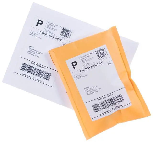 Alt view image 2 of 3 - 8.5" x 5.5" Half Sheet Self Adhesive Shipping Labels for Laser or Inkjet Printer (5000 Labels)