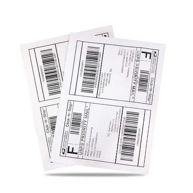 Alt view image 3 of 3 - 8.5" x 5.5" Half Sheet Self Adhesive Shipping Labels for Laser or Inkjet Printer (5000 Labels)