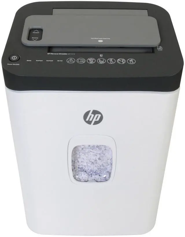 Main image of HP - Micro Cut Paper Shredder, 12-Sheet Manual, 150-Sheet Auto Feed | Micro Cut High Security Shredding, Auto Feed And Manual Capacity, Continuous Performance, Large Capacity, Rolling Casters