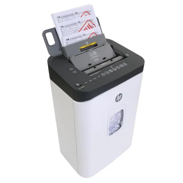 Alt view image 6 of 7 - HP - Micro Cut Paper Shredder, 12-Sheet Manual, 150-Sheet Auto Feed | Micro Cut High Security Shredding, Auto Feed And Manual Capacity, Continuous Performance, Large Capacity, Rolling Casters