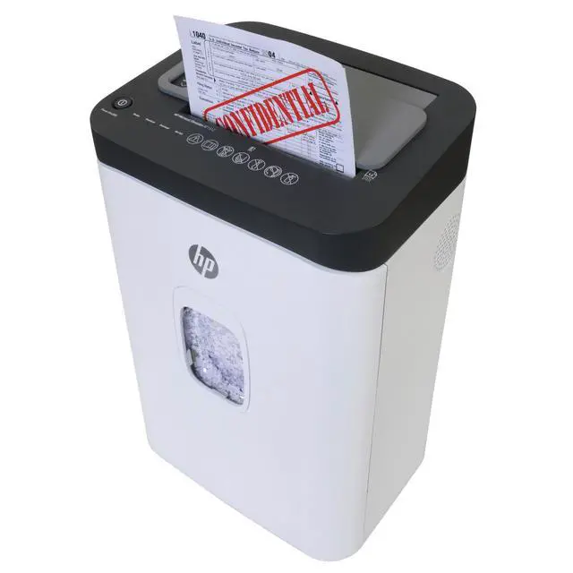 Alt view image 7 of 7 - HP - Micro Cut Paper Shredder, 12-Sheet Manual, 150-Sheet Auto Feed | Micro Cut High Security Shredding, Auto Feed And Manual Capacity, Continuous Performance, Large Capacity, Rolling Casters