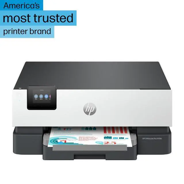 Alt view image 3 of 7 - Officejet Pro 9110b Desktop Wireless Inkjet Printer - Color