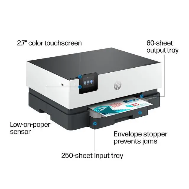 Alt view image 4 of 7 - Officejet Pro 9110b Desktop Wireless Inkjet Printer - Color