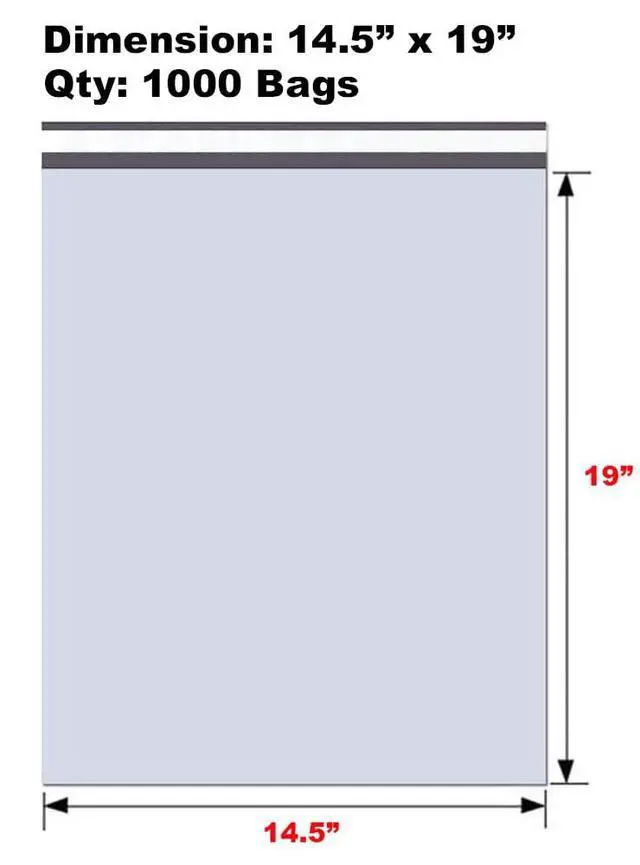 Alt view image 2 of 7 - Poly Mailers 14.5 x 19 Inch, 1000 Pack Large White Shipping Bags, Self-Seal Waterproof Mailing Envelopes, Packaging Bags for Clothing, E-Commerce