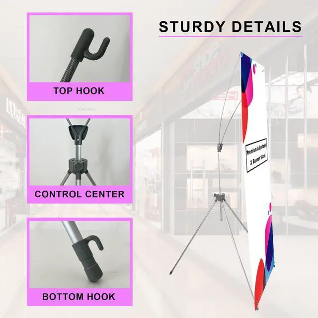 Alt view image 2 of 7 - Premium X Banner Stand 24"x72" with Portable Oxford Bag (6 UNIT)
