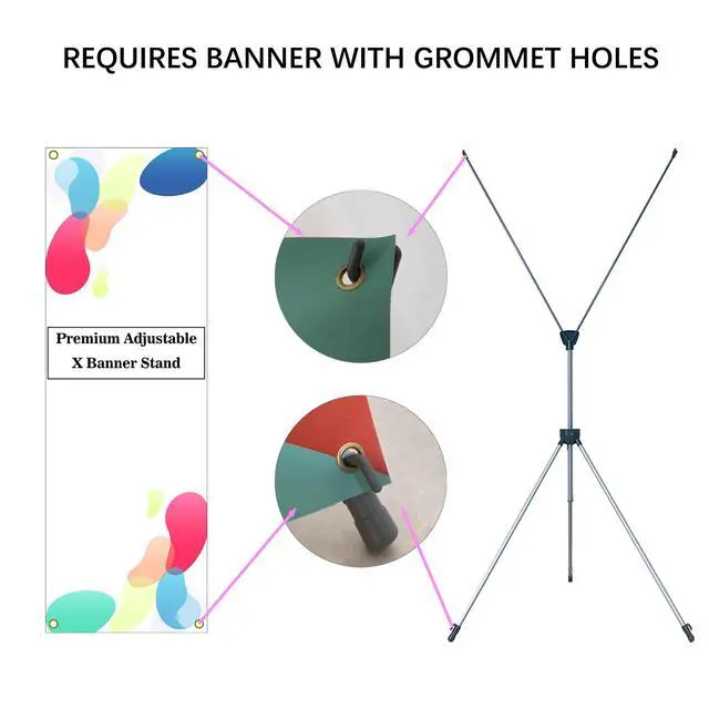 Alt view image 4 of 7 - Premium X Banner Stand 24"x72" with Portable Oxford Bag (6 UNIT)