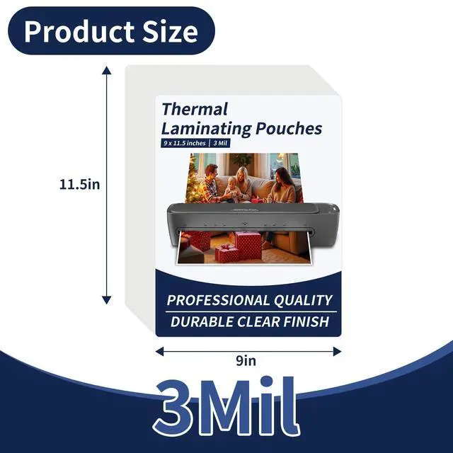 Alt view image 2 of 7 - Thermal Laminating Pouches 2000 Pack, 3 Mil, 9 x 11.5 Inch Laminating Sheets, Letter Size Lamination Sheet Paper for Thermal Laminators, Laminate Sheets for Office, School, and Home Use