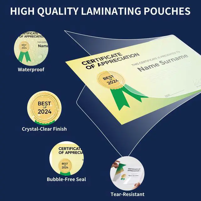 Alt view image 5 of 7 - Thermal Laminating Pouches 2000 Pack, 3 Mil, 9 x 11.5 Inch Laminating Sheets, Letter Size Lamination Sheet Paper for Thermal Laminators, Laminate Sheets for Office, School, and Home Use