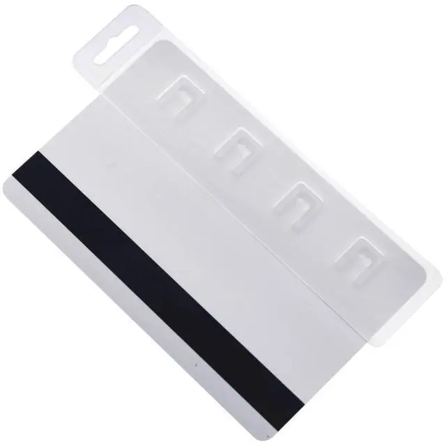 Main image of Bulk 100 Pack - Rigid Vertical Half Card Swipe Badge Holder - Hard Plastic Clear Leaves Mag Stripe Exposed for Easy Swiping Access to Magnetic Strips on POS ID's & Credit Cards by