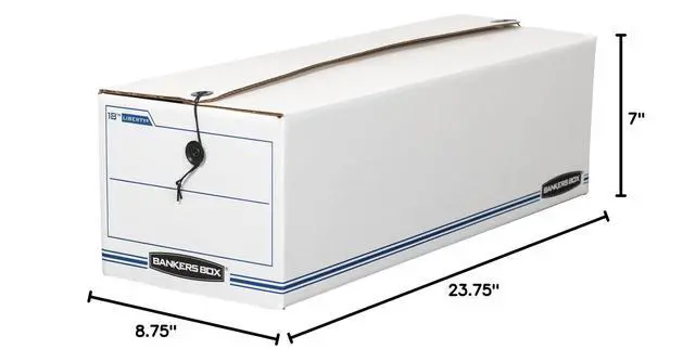 Alt view image 4 of 4 - 12-Pack String & Button Check Box, 7" x 8-3/4" x 23-3/4" | Keep checks and specialty forms protected, sorted, and ready to retrieve with secure string-and-button closure