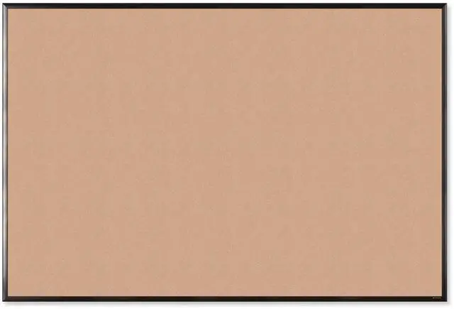 Main image of Cork Bulletin Board, 48" x 72", Black Aluminum Frame, Industrial Grade Pinning Surface
