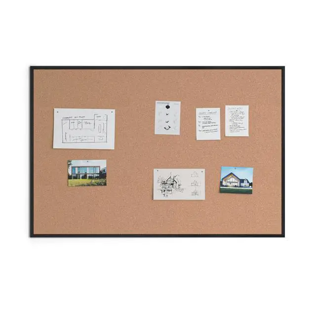 Alt view image 6 of 7 - Cork Bulletin Board, 48" x 72", Black Aluminum Frame, Industrial Grade Pinning Surface
