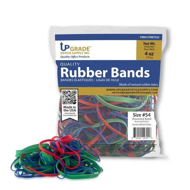 Alt view image 3 of 7 - Upgrade Office Supply Rubber Bands, Size 54, Assorted Sizes and Colors, 40 Pack Case, USA