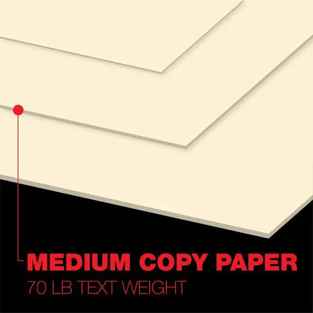 Alt view image 3 of 7 - Opaque Cream Printer Paper, 8.5 x 11 28lb Bond/70lb Text Copy Paper 2,000 Sheets (8 Reams) Premium Computer Paper with Smooth Finish 97 Bright, 104gsm Warm White Copy Paper 188176C