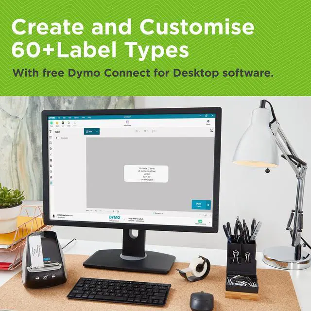 Alt view image 4 of 7 - LabelWriter 550 Direct Thermal Printer with Automatic Recognition for Address, Shipping and Barcode Labels | EU Plug
