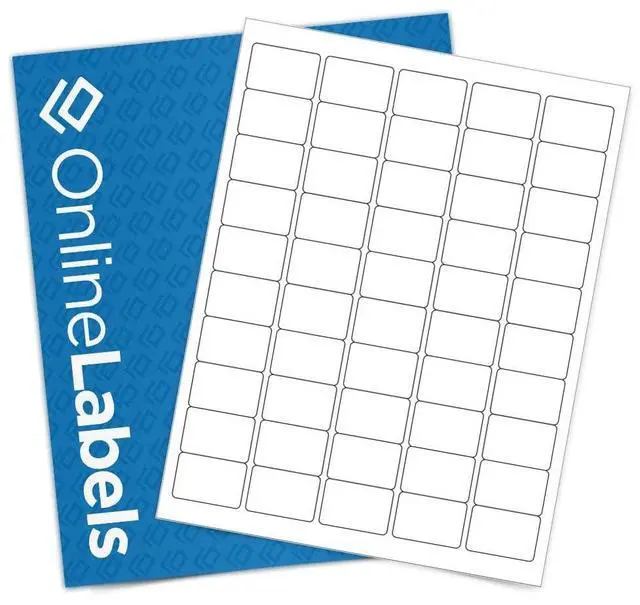 Main image of OnlineLabels 1.5" x 1" Labels - White Matte - Inkjet/Laser - 1,000 Sheets | Permanent Adhesive, Blank Rectangle Labels, Inkjet & Laser Compatible, Ideal for Barcode & Vial Labels