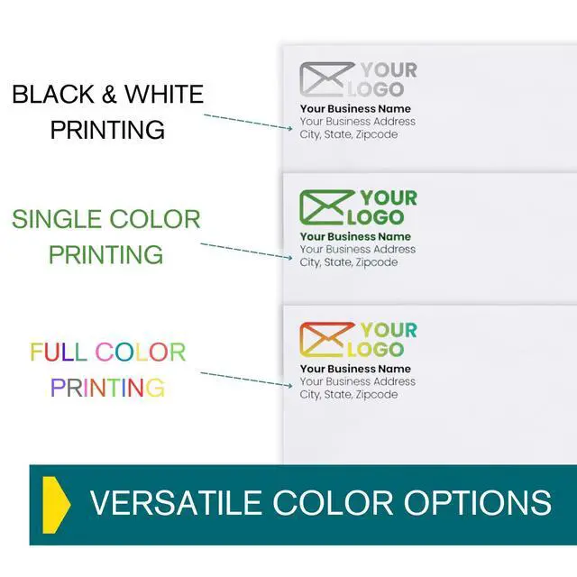 Alt view image 2 of 7 - 2500#10 Single Window Custom Printed Envelopes | Security Tinted, Peel and Seal Closure, Text and Logo Customization, White Security Tinted 24lb Paper, 4 1/8 x 9 1/2 Inches