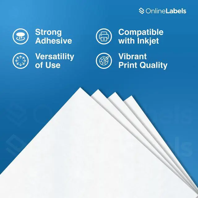 Alt view image 5 of 7 - 8.5 x 11 Clear Frosted Matte Sticker Paper (Inkjet Printers Only) - 250 Sheets - Full Sheet Labels - OnlineLabels