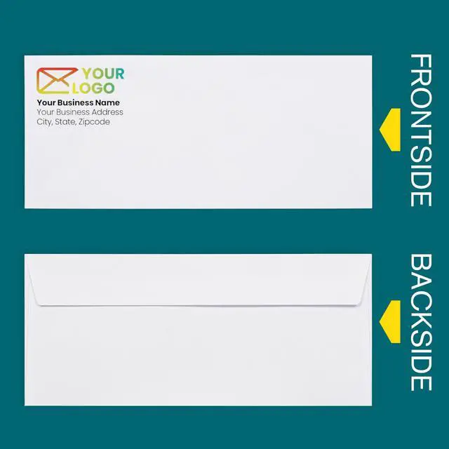 Alt view image 4 of 7 - 2500 pack #10 Customizable Business Envelopes, Peel and Seal Security Tinted White Custom Envelopes with Logo and Text, 24 lb Heavy Duty Paper, 4 1/8 x 9 1/2 Inches