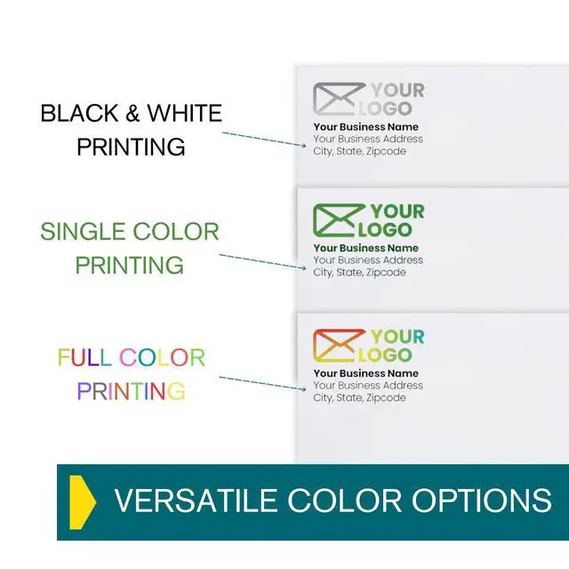 Alt view image 2 of 7 - 2500 pack #10 Customizable Business Envelopes, Peel and Seal Security Tinted White Custom Envelopes with Logo and Text, 24 lb Heavy Duty Paper, 4 1/8 x 9 1/2 Inches