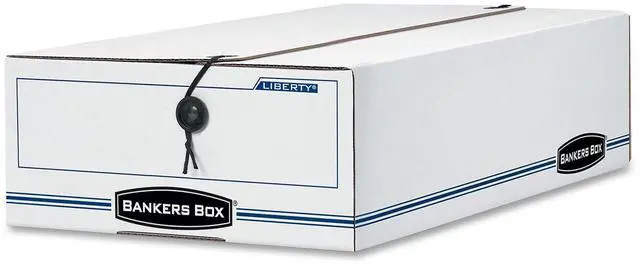 Main image of 12-Pack String & Button Check Box, 9" x 14-1/4" x 4" | Keep checks and specialty forms protected, sorted, and ready to retrieve with secure string-and-button closure