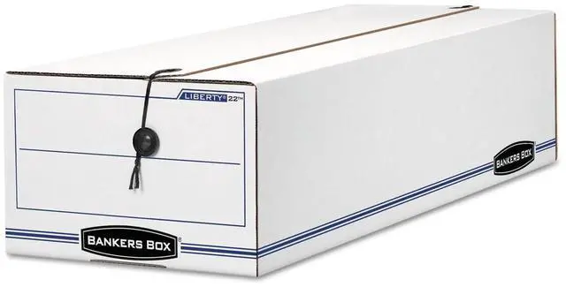 Main image of 12-Pack String & Button Check Box, 9-1/2" x 23-1/4" x 6" | Keep checks and specialty forms protected, sorted, and ready to retrieve with secure string-and-button closure
