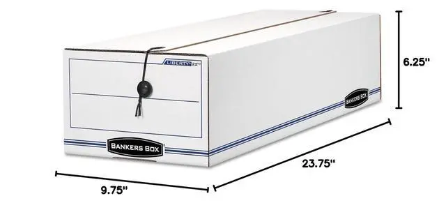 Alt view image 4 of 4 - 12-Pack String & Button Check Box, 9-1/2" x 23-1/4" x 6" | Keep checks and specialty forms protected, sorted, and ready to retrieve with secure string-and-button closure