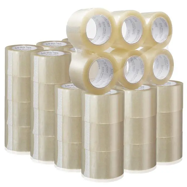 Alt view image 2 of 7 - 48 Rolls Extra-Wide Shipping & Packing Tape (3" x 110 yard/330' Each) - Moving & Adhesive Carton Sealing - 2.0mil Clear