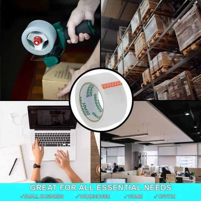 Alt view image 5 of 6 - Clear Packing Tape (144 Rolls) Industrial 2 Mil - 2 inch x 110 Yards for Packing, Shipping, Moving BoxesRefill for Packing, Shipping, Sealing Moving Boxes