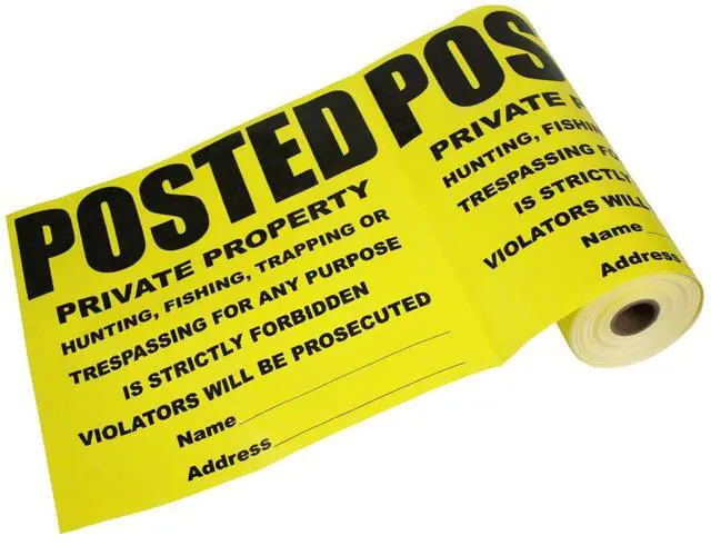 Main image of 600 Per Pack Custom Posted Yellow Private Property Sign by - 11" x 11"