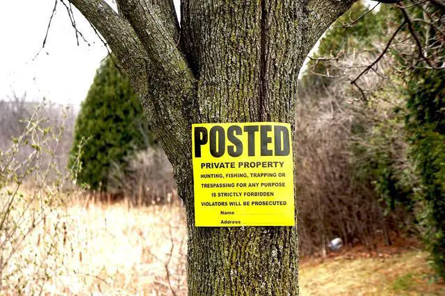 Alt view image 3 of 5 - 600 Per Pack Custom Posted Yellow Private Property Sign by - 11" x 11"