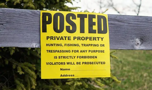 Alt view image 5 of 5 - 600 Per Pack Custom Posted Yellow Private Property Sign by - 11" x 11"
