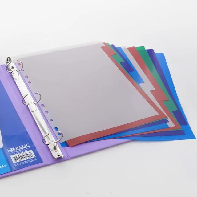 Alt view image 7 of 7 - Binder Dividers, 10 Color Index Tabs, Pre-Printed, 144-Case | 10 multicolor index tabs, reinforced 3-hole edge fits 3-ring binders