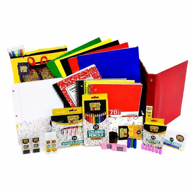 Alt view image 2 of 5 - Elementary School Essentials Bundle | Case (4 Boxes) - 91 Pieces per Box Back to School Essentials | Includes Binders, Folers, Notebooks, Paper, Pencils, Pens, & More