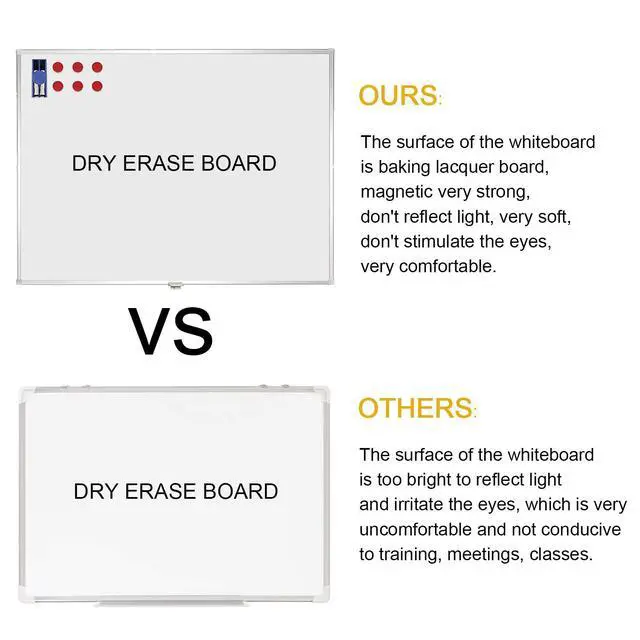 Alt view image 7 of 7 - Rolling Whiteboard with Stand 48"x36" Double-Sided Mobile Magnetic Dry Erase Board on Wheels for Home, Office & School