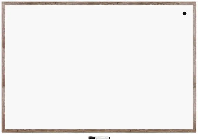Main image of Decor Magnetic Dry Erase Board White Board, 48" x 72" Inches, Rustic Wood Frame