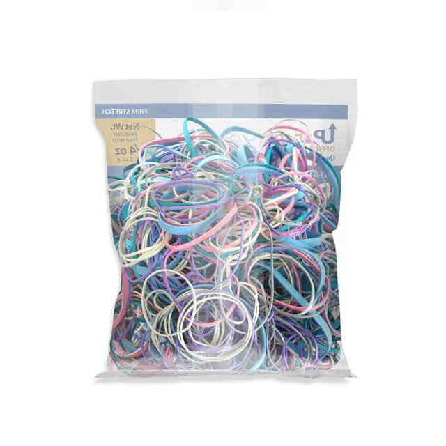 Alt view image 2 of 6 - Upgrade Office Supply Rubber Bands, Assorted Sizes and Colors, 4 oz Bag, Made in USA (40)