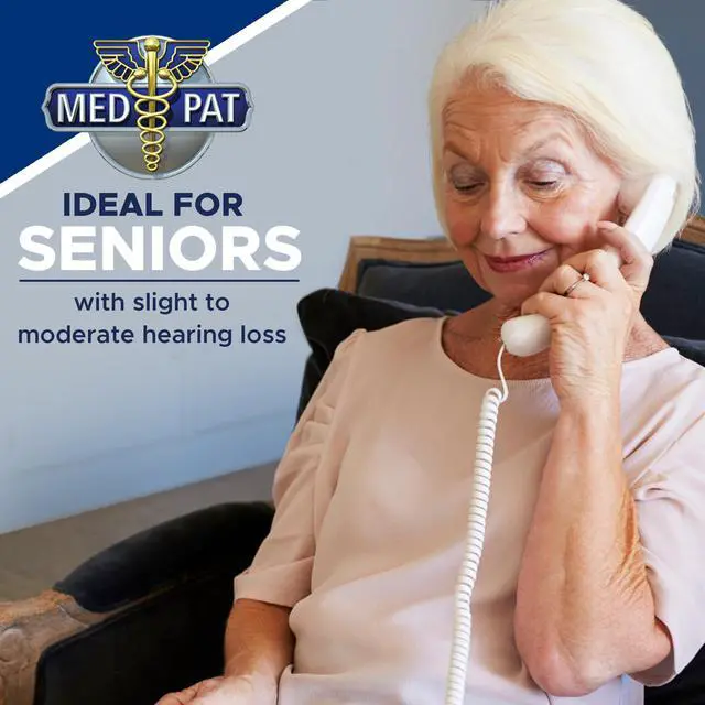Alt view image 6 of 7 - XL88Q - Easy to Use One-Piece Telephone with Ring/in-Use Light Indicator, Extra Loud-Extra Clear Volume Boost, for Busy Settings, Elderly & Teenagers, Corded Landline Telephone, Pack of 10