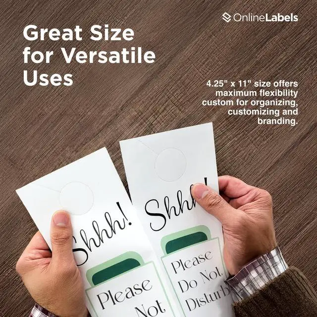 Alt view image 5 of 7 - Door Hangers - 4.25 x 11 - Cardstock - Pack of 2,000, 1,000 Sheets - Inkjet/Laser Printer